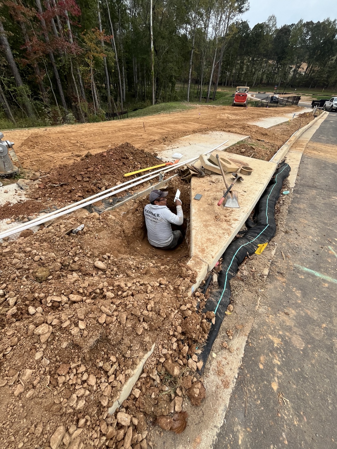 Locating road-crossing irrigation sleeves installed by others.